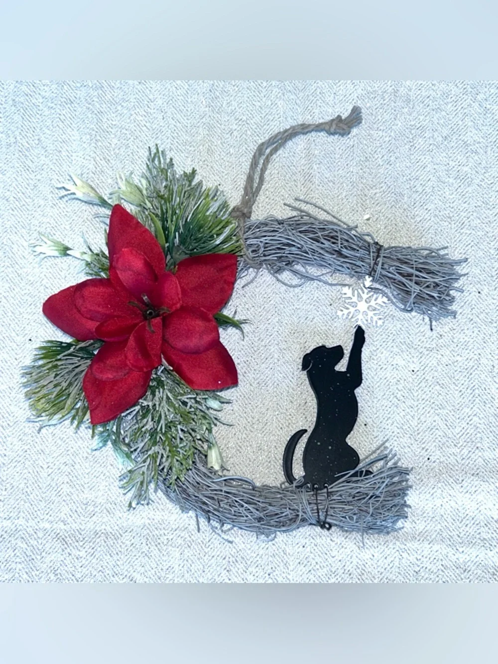 Black lab Christmas wall decor - - 2 items